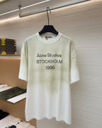 Acne Studios - Stockholm 1996 Distressed Logo T-Shirt - Off-White/Vintage Fade