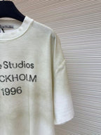 Acne Studios - Stockholm 1996 Distressed Logo T-Shirt - Off-White/Vintage Fade