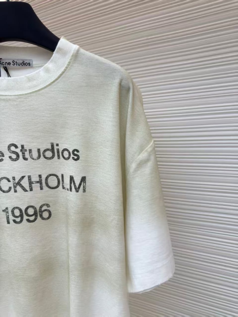 Acne Studios - Stockholm 1996 Distressed Logo T-Shirt - Off-White/Vintage Fade