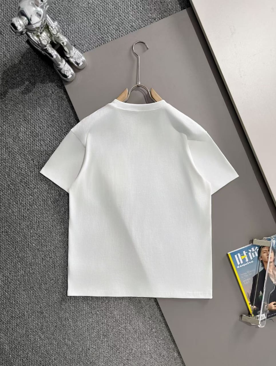 Loewe - Embroidered Anagram Pocket Cotton T-Shirt - White/Sky Blue
