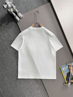 Loewe - Embroidered Anagram Pocket Cotton T-Shirt - White/Sky Blue