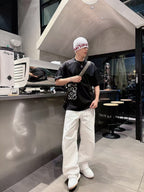 Loewe - Oversized Side Anagram Logo Cotton T-Shirt - Black/White