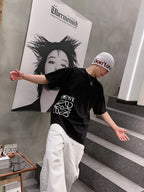 Loewe - Oversized Side Anagram Logo Cotton T-Shirt - Black/White