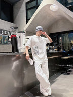 Loewe - Oversized Side Anagram Logo Cotton T-Shirt - White/Black