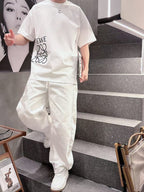 Loewe - Oversized Side Anagram Logo Cotton T-Shirt - White/Black