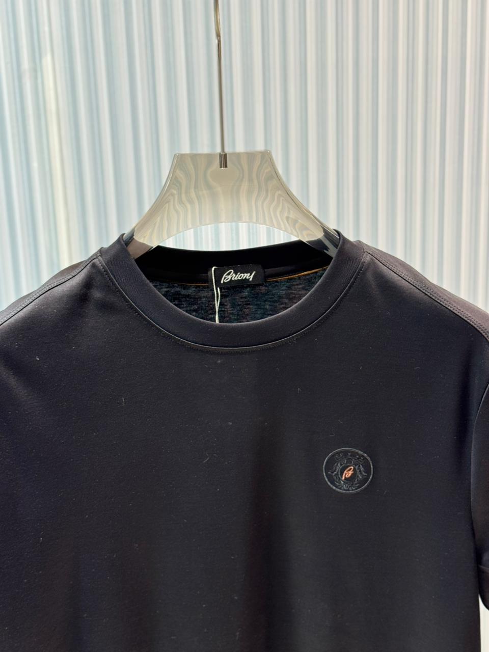 Brioni - Embroidered Logo Cotton Jersey T-Shirt – Premium Essential