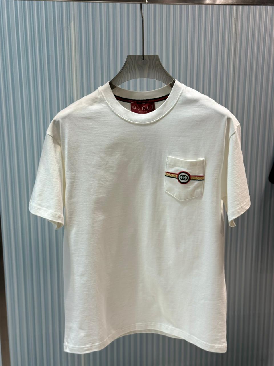Gucci - Interlocking G Web Stripe Pocket T-Shirt – Heritage Cotton Jersey