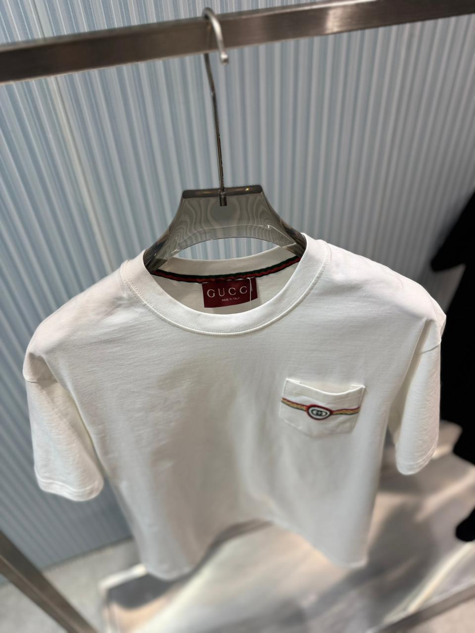 Gucci - Interlocking G Web Stripe Pocket T-Shirt – Heritage Cotton Jersey