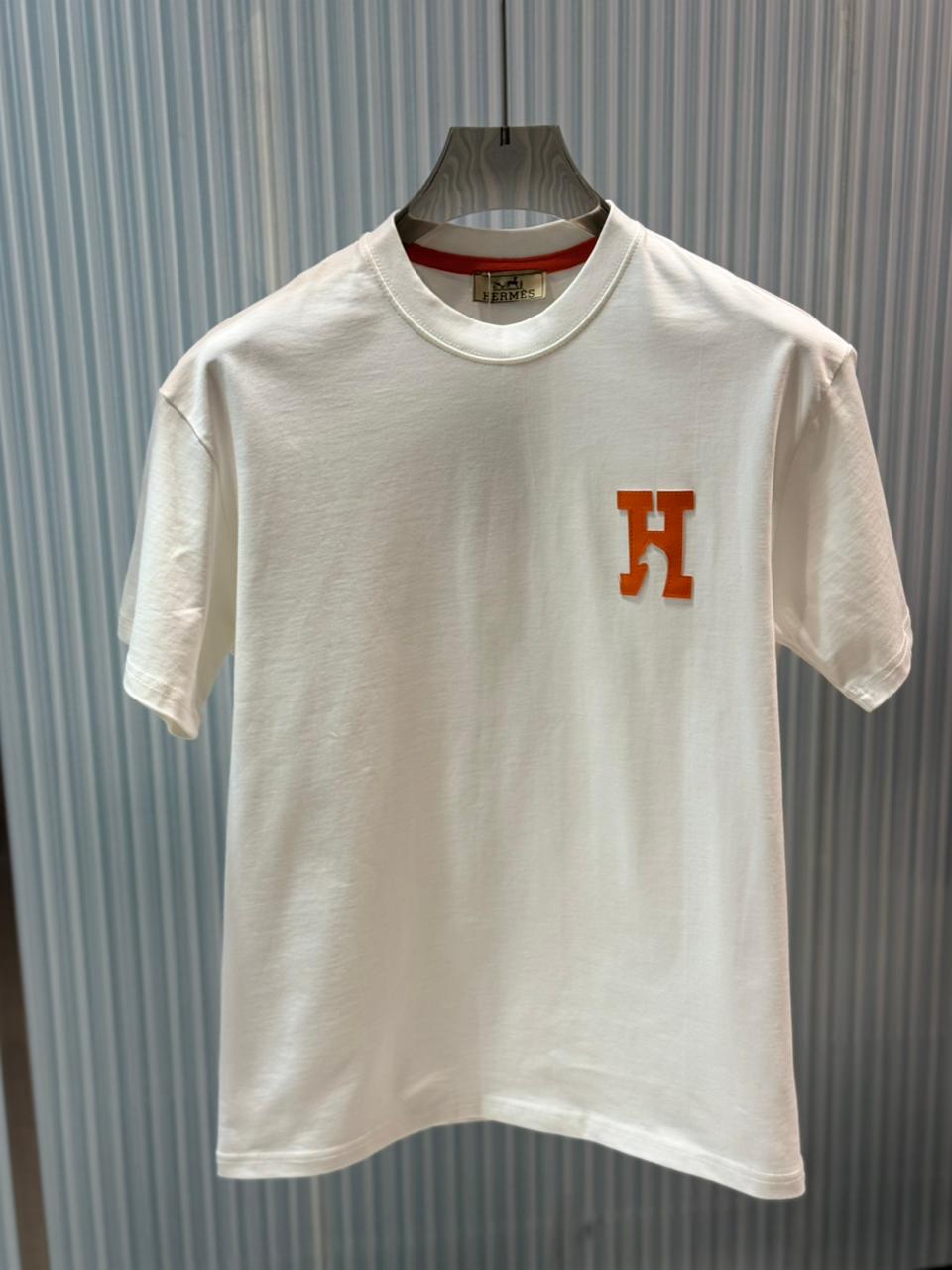 Hermès - "H" Patch Cotton Jersey T-Shirt – Signature Heritage Essential