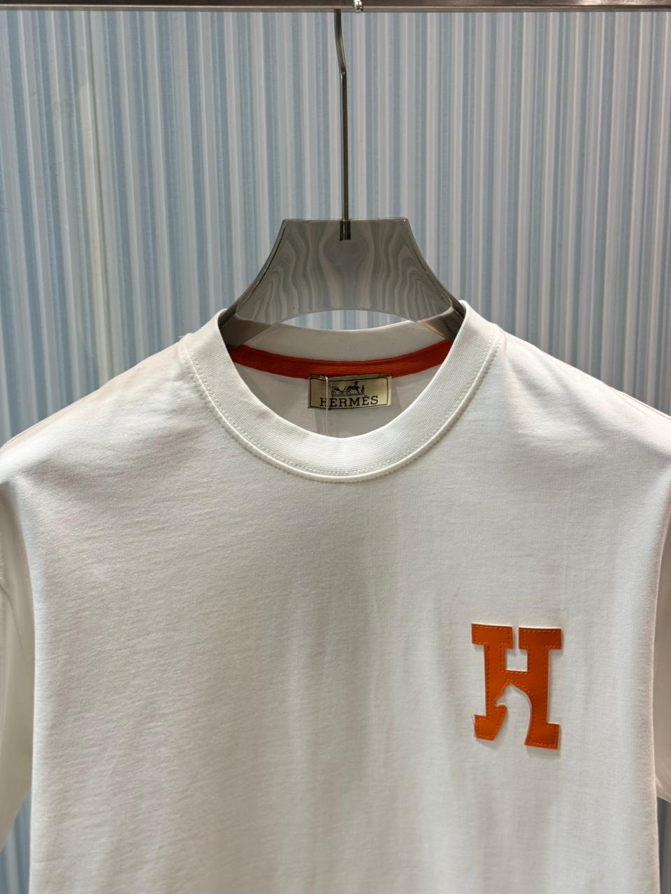 Hermès - "H" Patch Cotton Jersey T-Shirt – Signature Heritage Essential