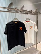 Hermès - "H" Patch Cotton Jersey T-Shirt – Signature Heritage Essential