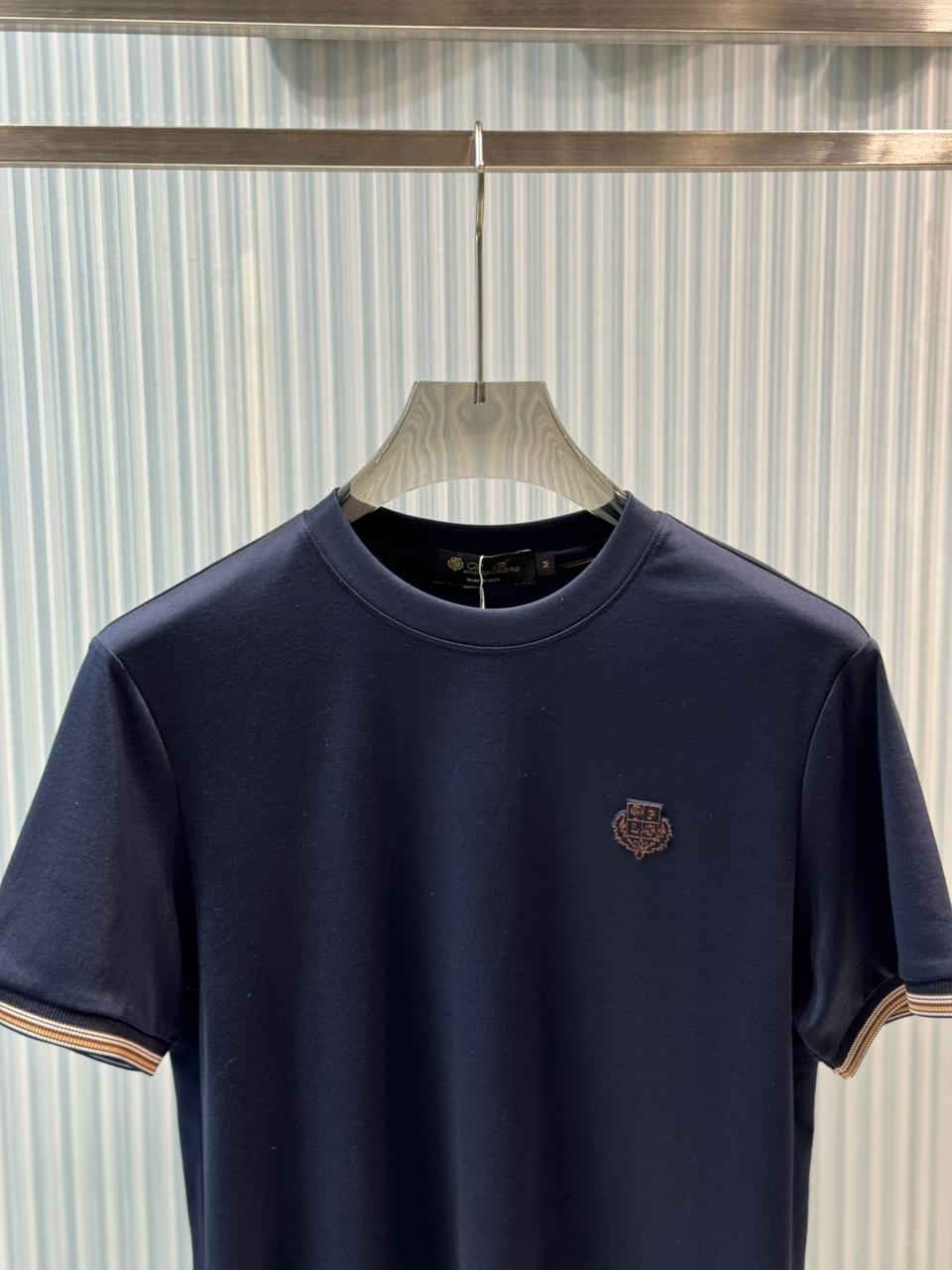 Loro Piana - Crest-Embroidered Cotton T-Shirt – Contrast Cuff Edition