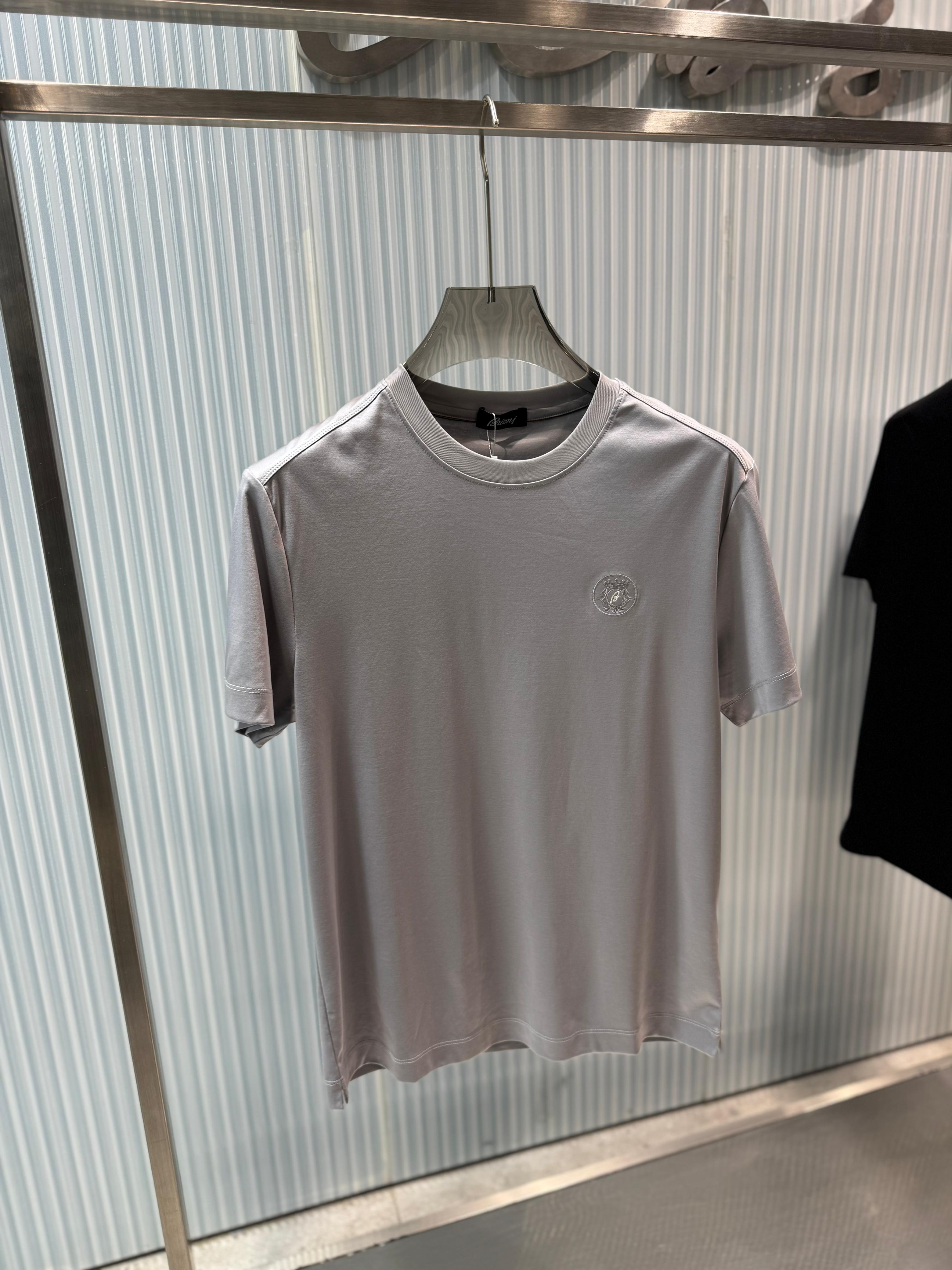 Brioni - Embroidered Logo Cotton Jersey T-Shirt – Premium Essential