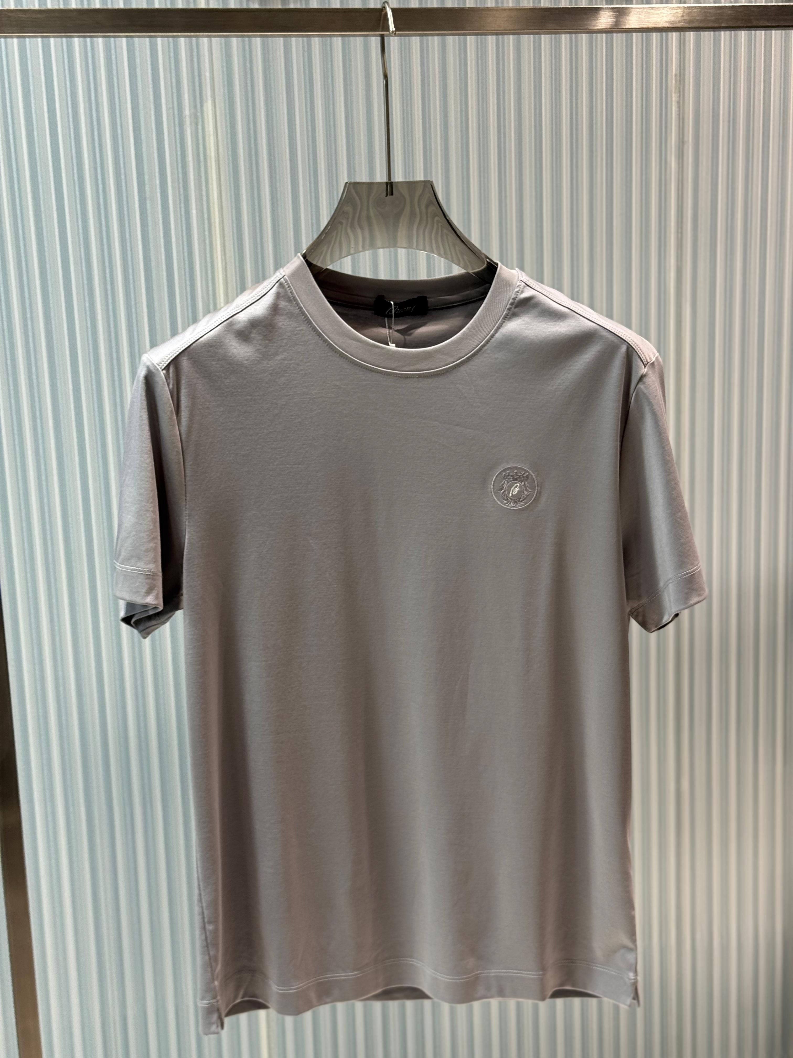 Brioni - Embroidered Logo Cotton Jersey T-Shirt – Premium Essential