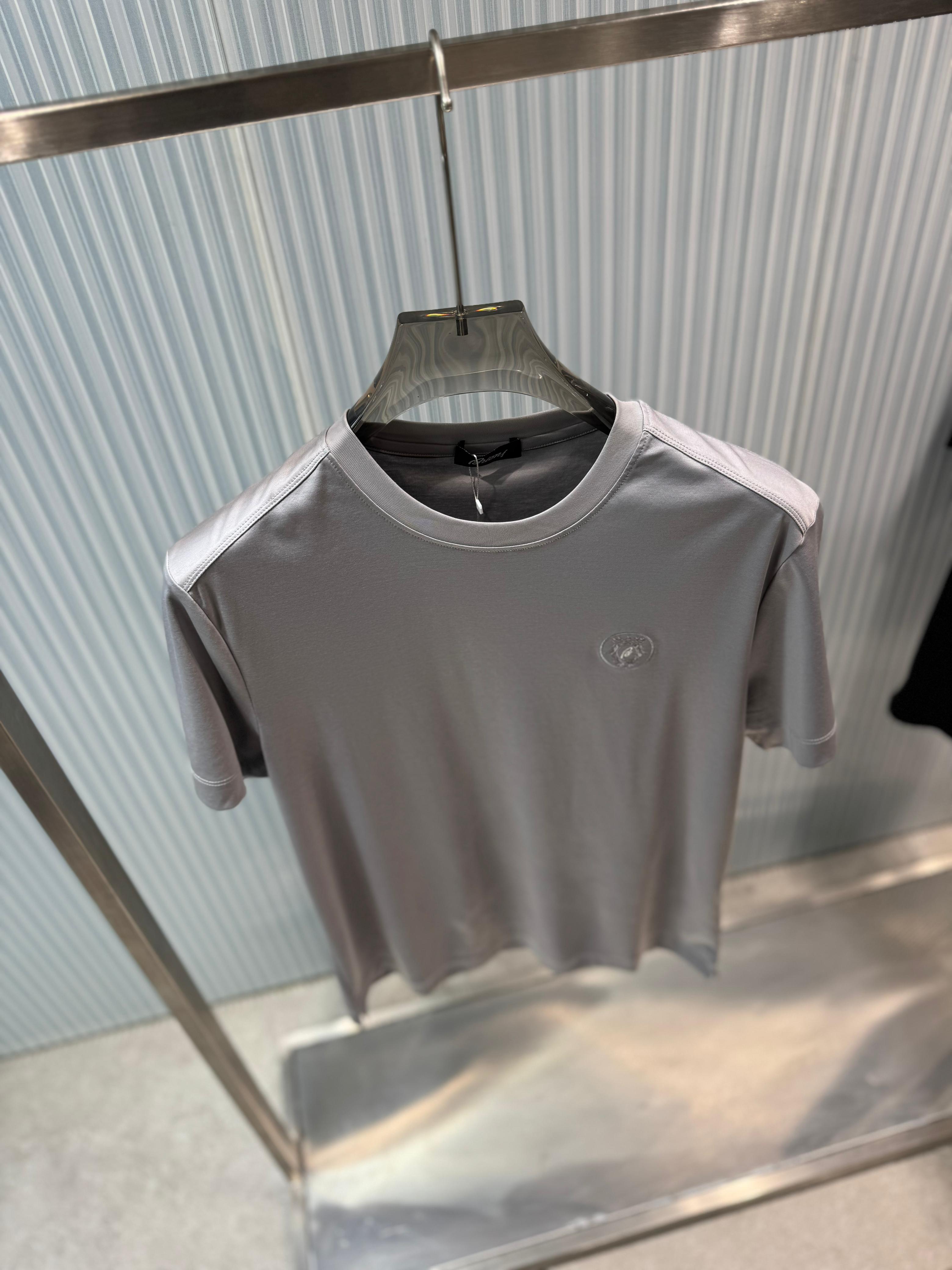 Brioni - Embroidered Logo Cotton Jersey T-Shirt – Premium Essential