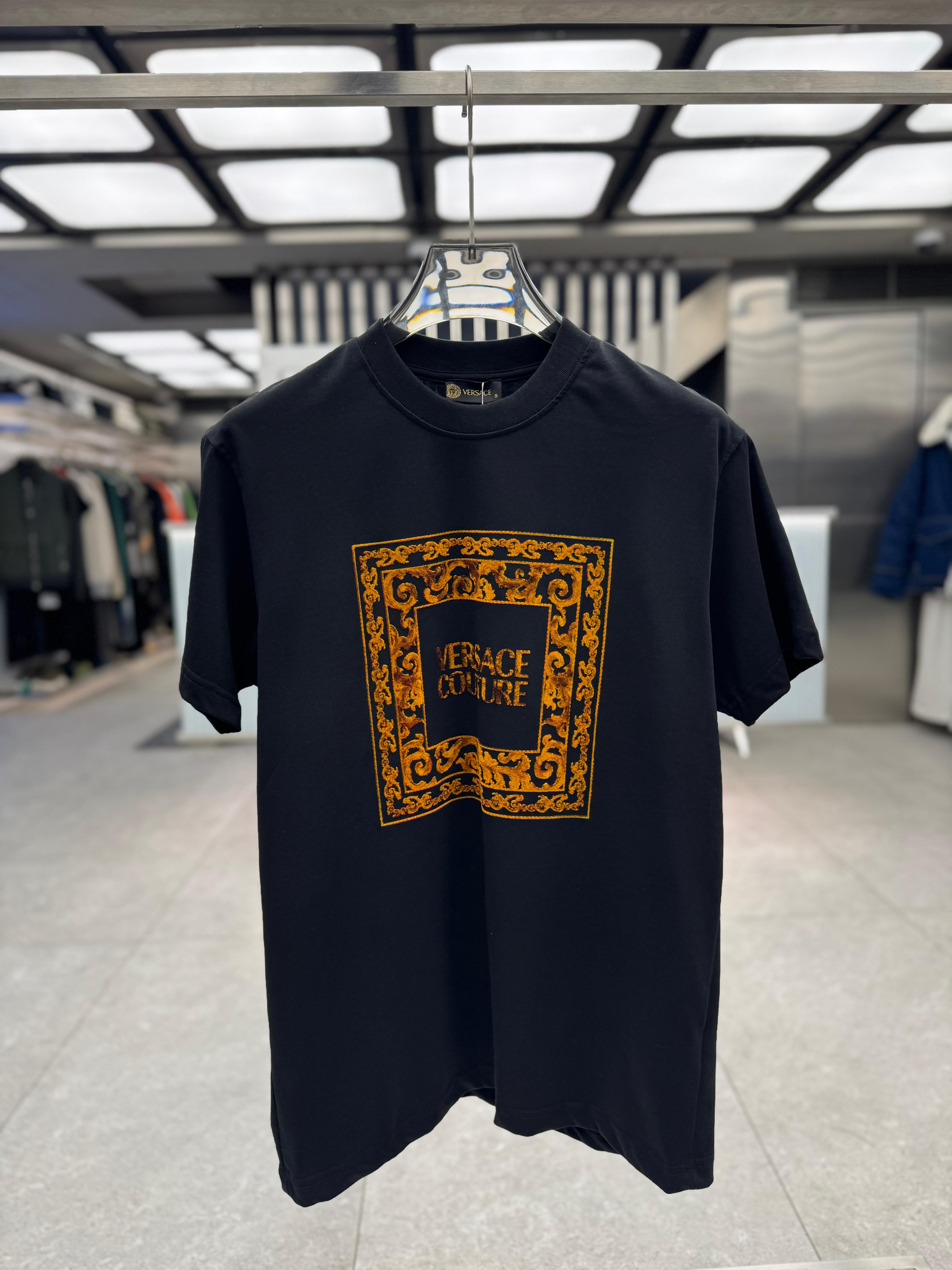 Versace - Gold Baroque Black T-Shirt