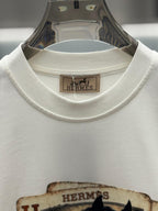 Hermes - Off-White Horse Cotton T-Shirt