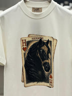 Hermes - Off-White Horse Cotton T-Shirt
