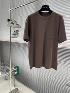 Zegna - Premium Fine Cotton Pocket T-Shirt, Brown