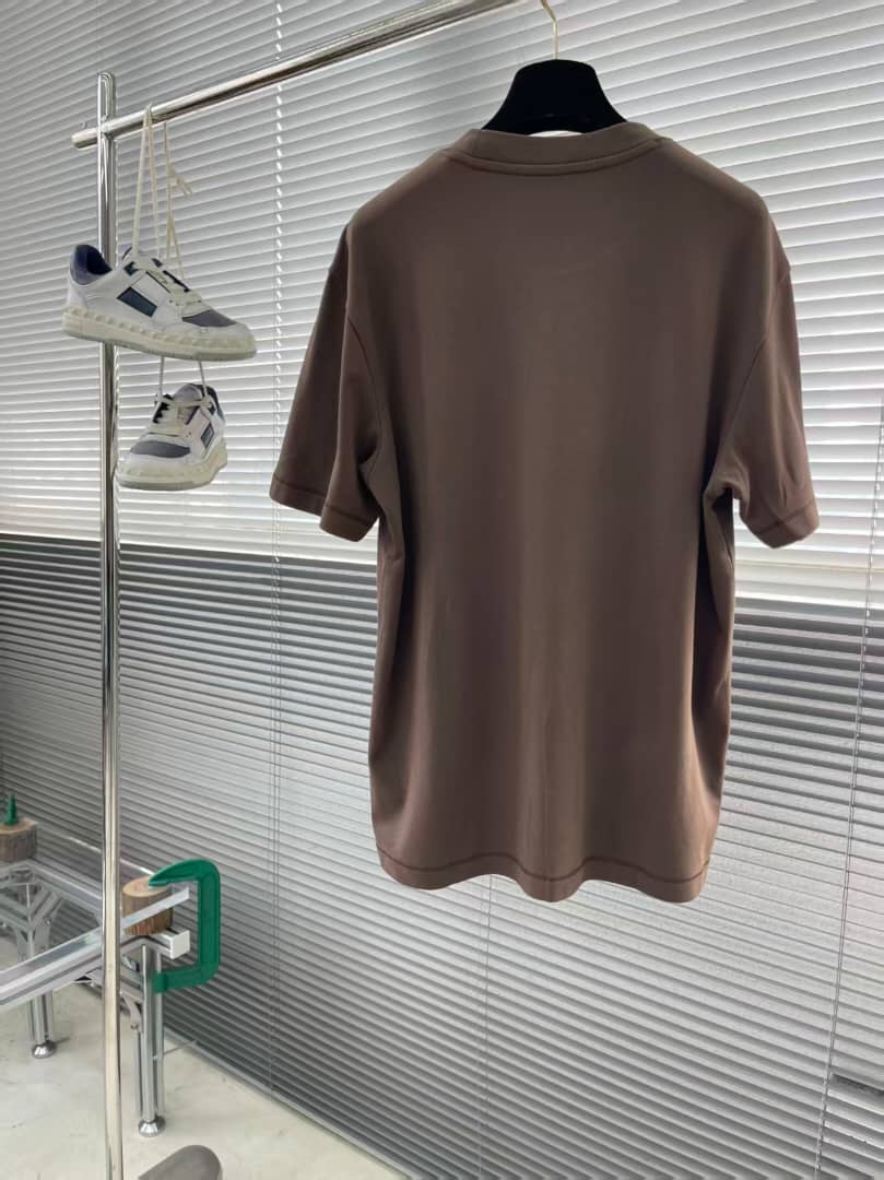 Zegna - Premium Fine Cotton Pocket T-Shirt, Brown