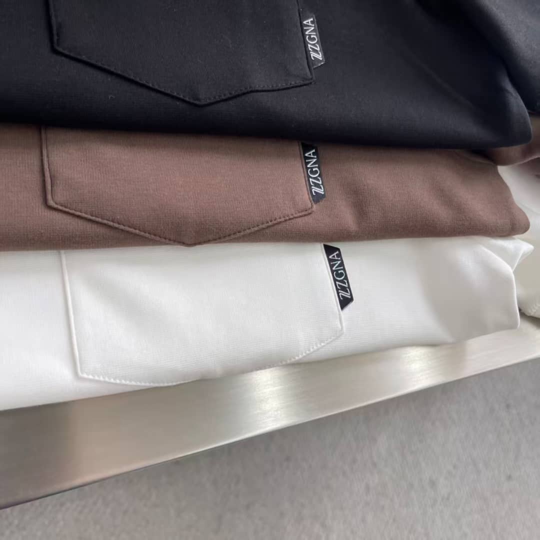 Zegna - Premium Fine Cotton Pocket T-Shirt, Brown