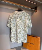 Louis Vuitton 0 All-Over Logo Knit T-Shirt - Cream