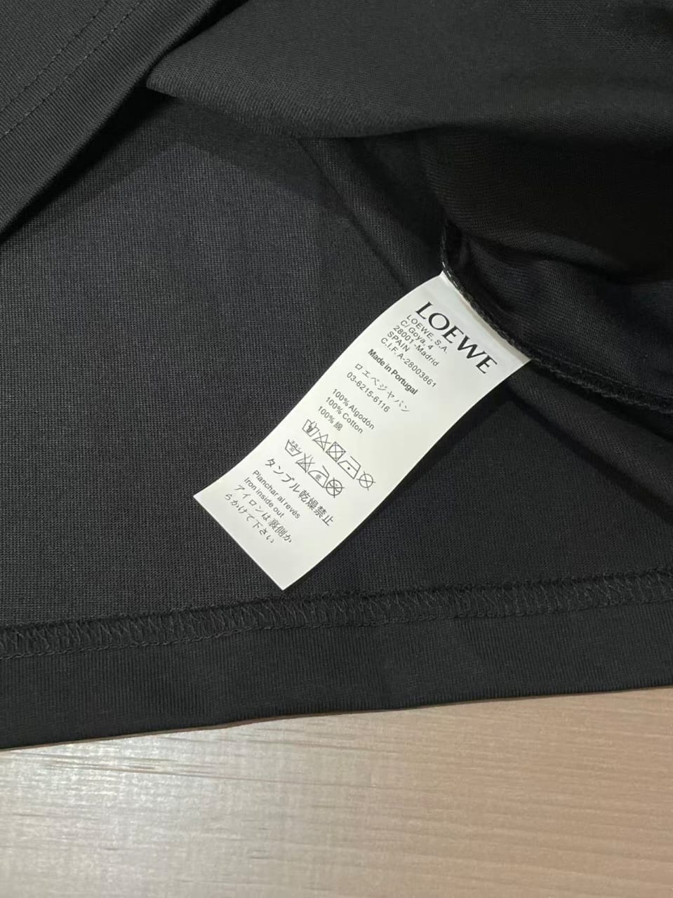 Loewe - Anagram Contrast-Stitch T-Shirt in Black and Turquoise