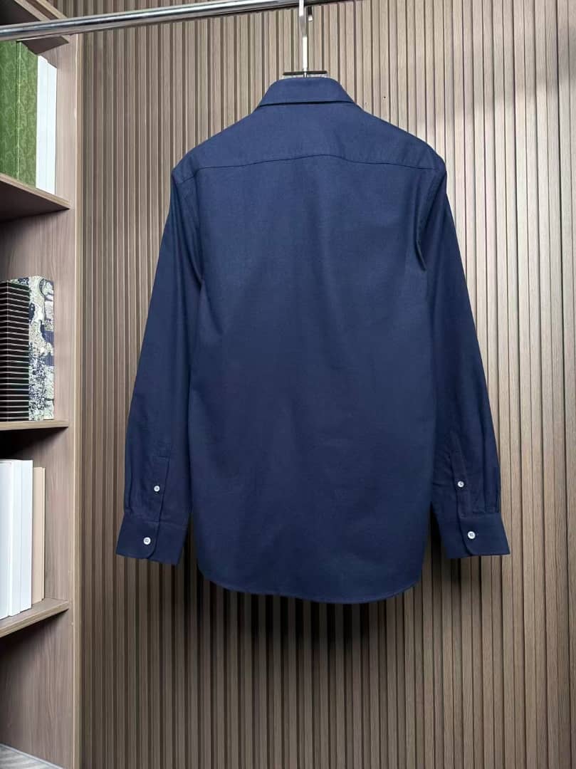Loro Piana - André Shirt in Deep Navy André Cotton-Cashmere Blend