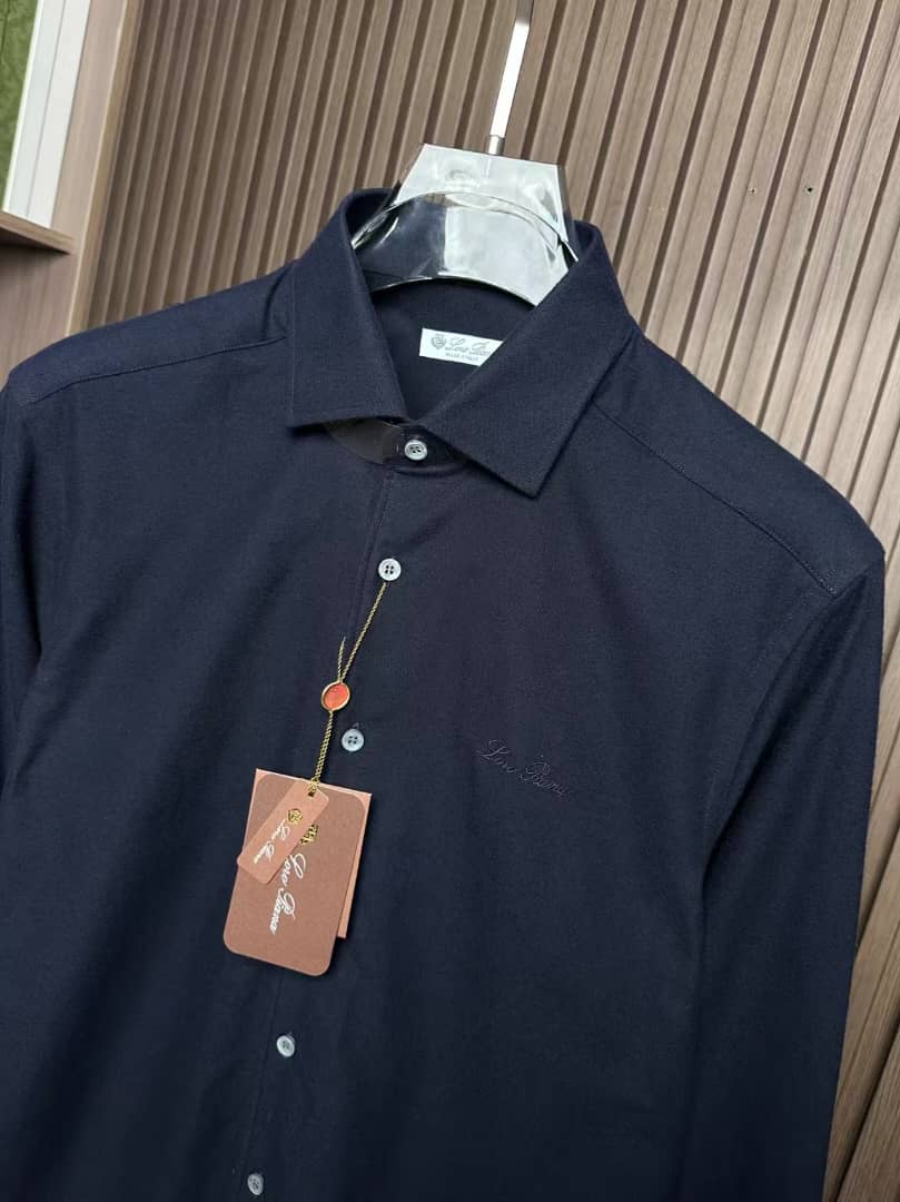 Loro Piana - André Shirt in Deep Navy André Cotton-Cashmere Blend