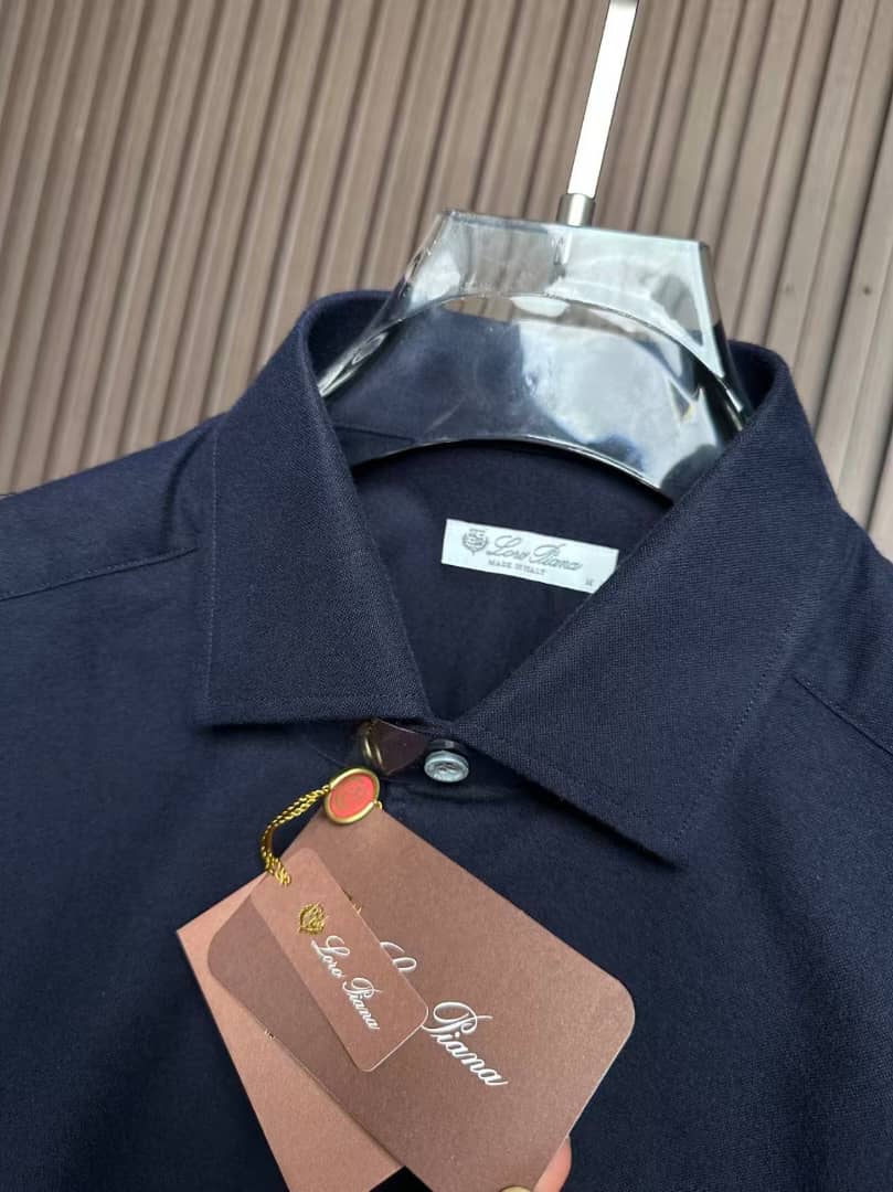 Loro Piana - André Shirt in Deep Navy André Cotton-Cashmere Blend
