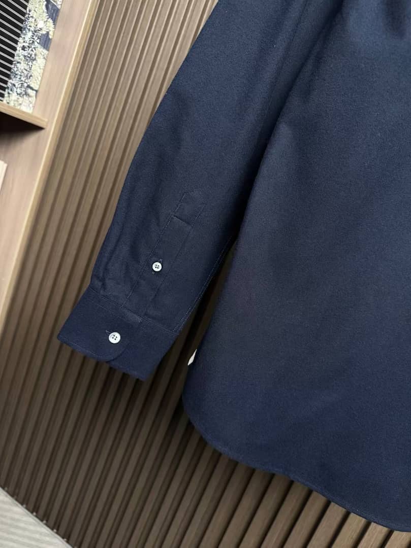 Loro Piana - André Shirt in Deep Navy André Cotton-Cashmere Blend