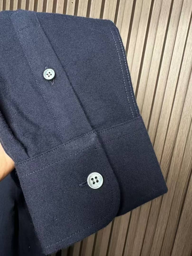 Loro Piana - André Shirt in Deep Navy André Cotton-Cashmere Blend