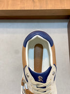 Stefano Ricci  - Luxury Low-Top Sneakers in Suede and Calfskin with Signature Octagon Buckle