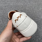 Zegna - Triple Stitch™ Low-Top Sneakers in White Grained Calfskin with Grey Accents