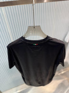 Stefano Ricci - Silk-Cotton T-Shirt in Midnight Black with Embroidered Octagon Logo