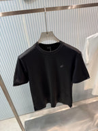 Brioni - Luxury Cotton-Jersey T-Shirt in Midnight Black with Script Logo Cuffs
