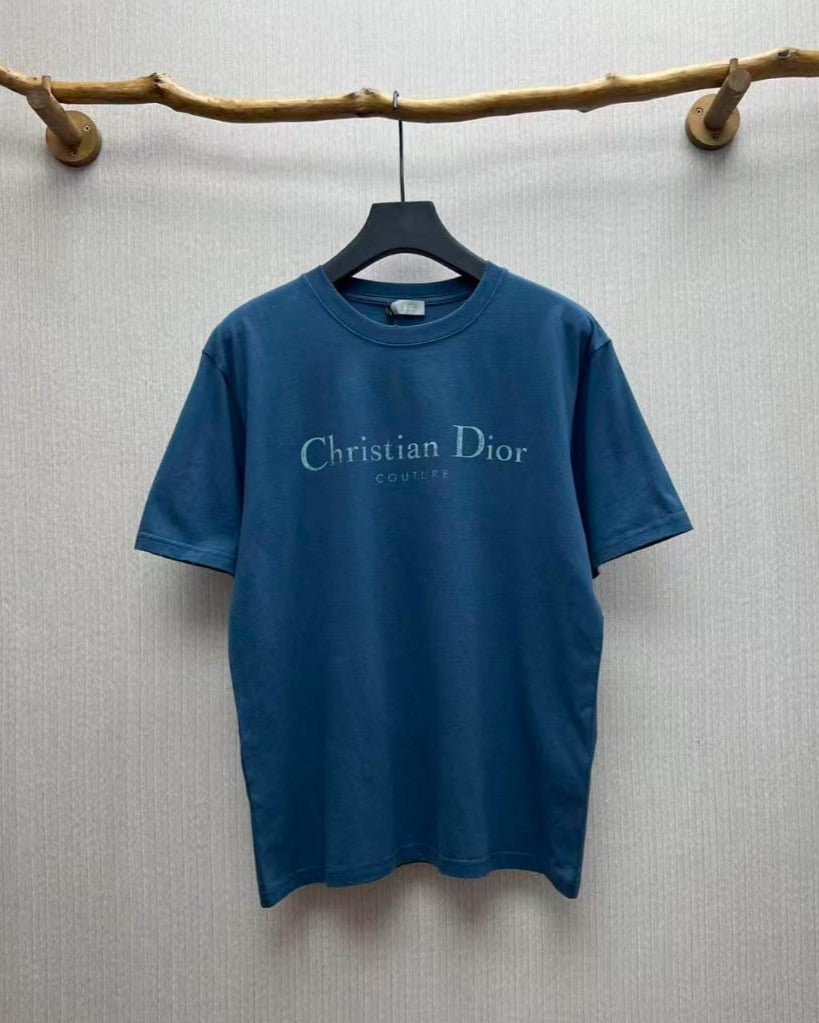 Christian Dior - Couture Embroidered T-Shirt in Petrol Blue