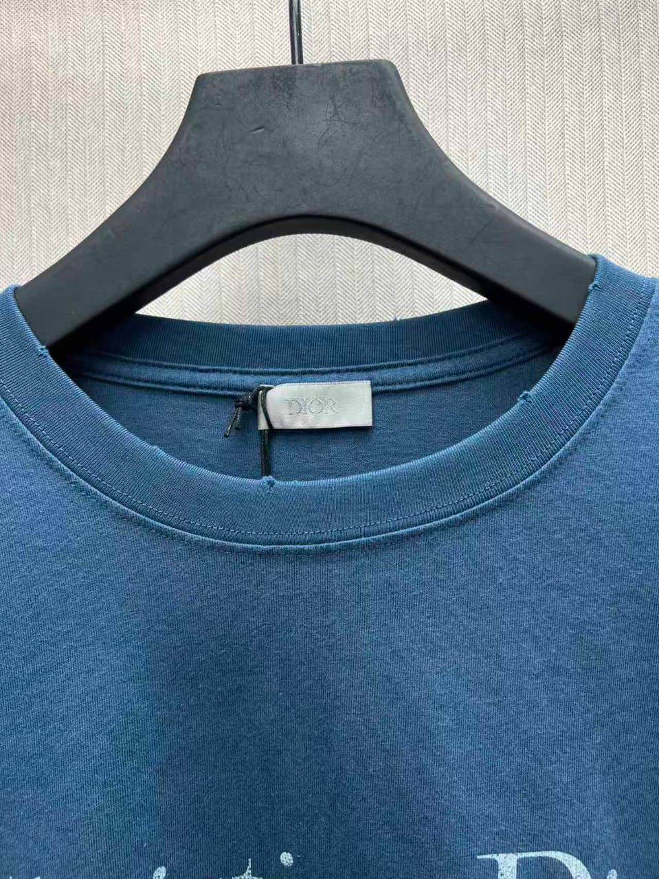 Christian Dior - Couture Embroidered T-Shirt in Petrol Blue