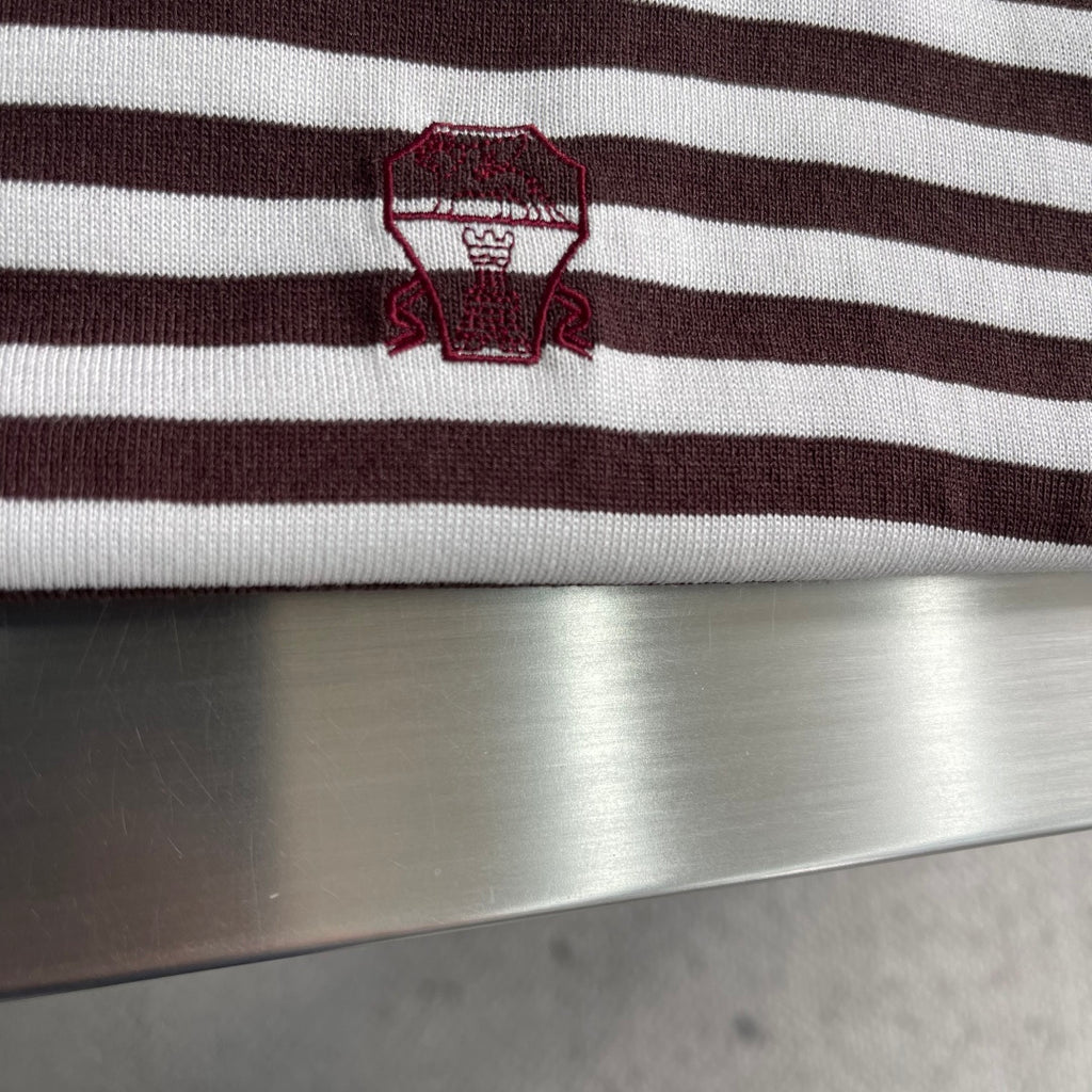 Brunello Cucinelli - Striped Cotton & Silk Knit Polo Shirt