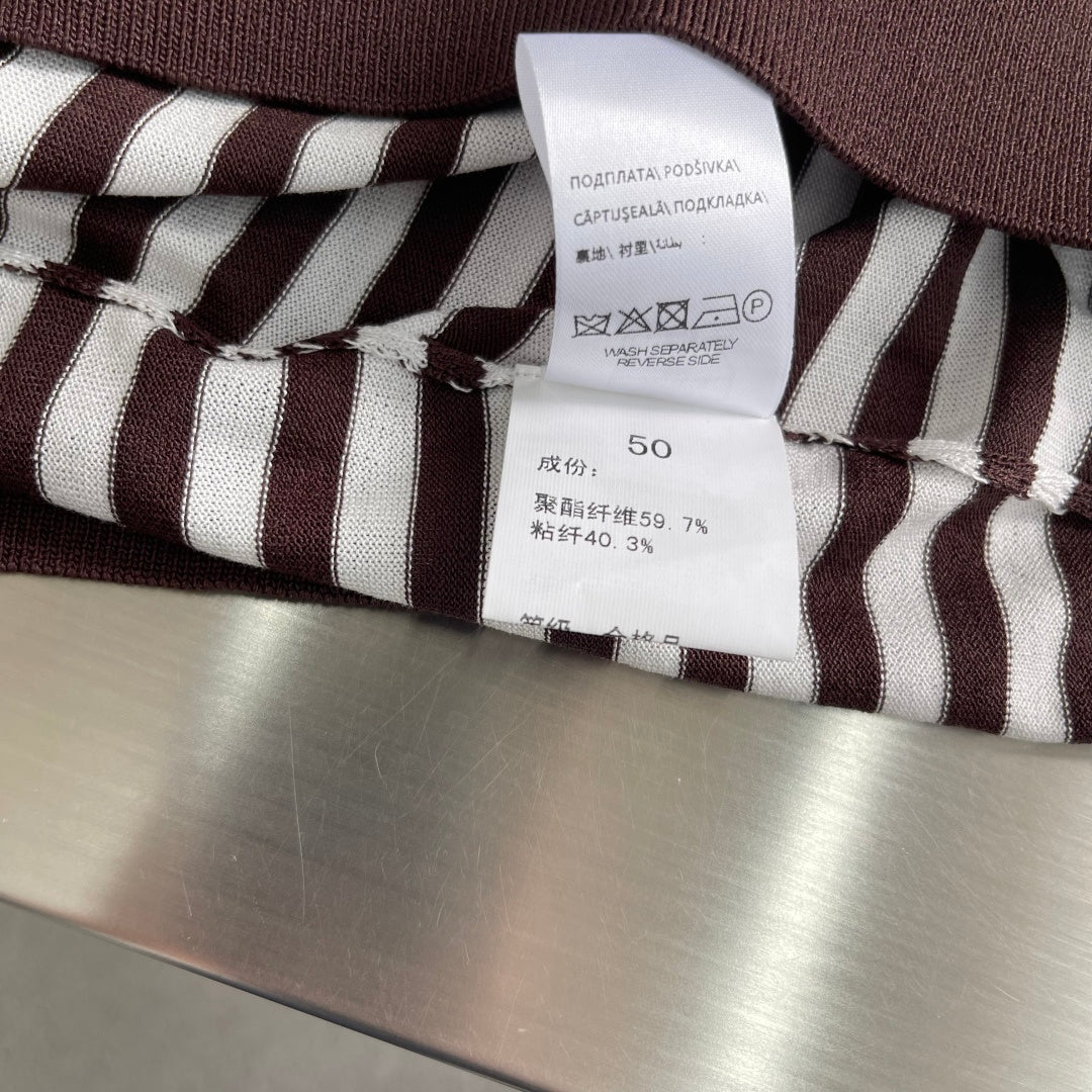 Brunello Cucinelli - Striped Cotton & Silk Knit Polo Shirt