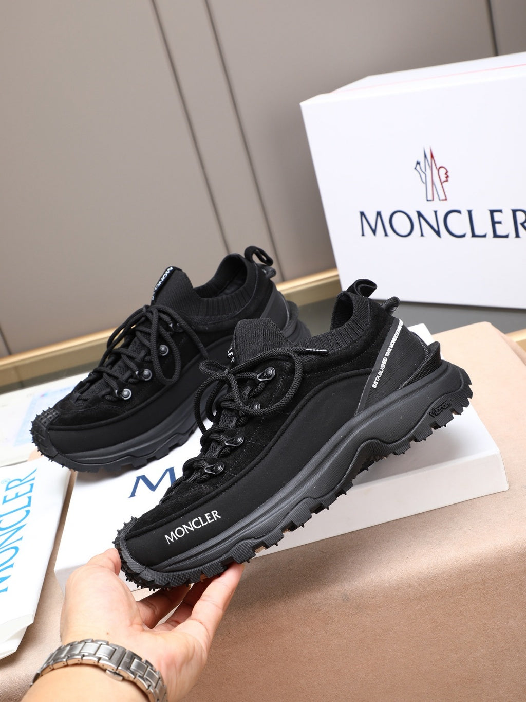 Moncler - Trailgrip GTX Low-Top Sneakers - Triple Black