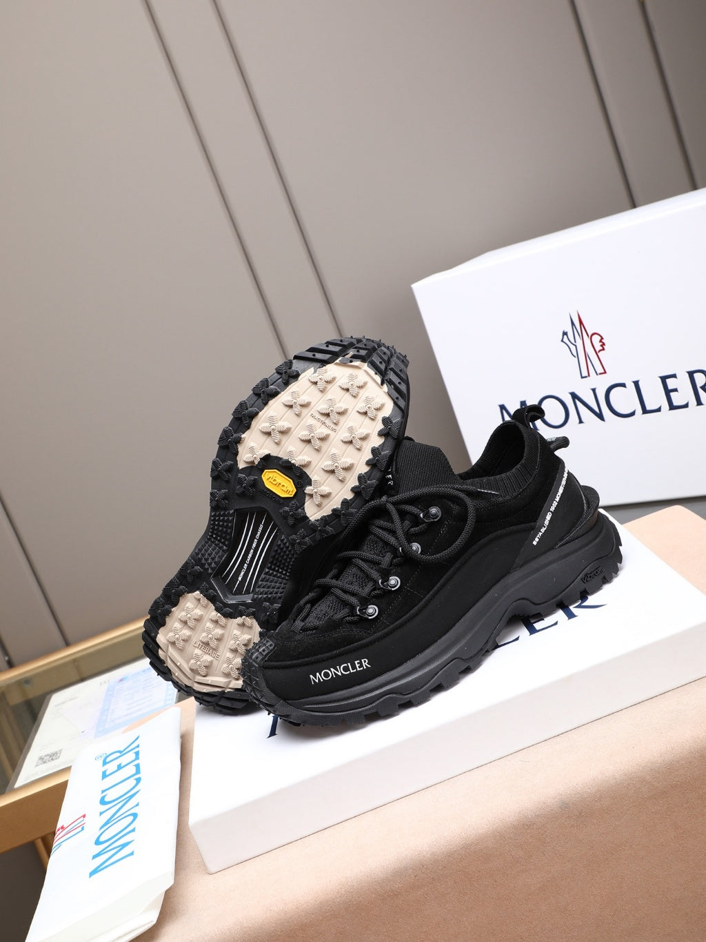 Moncler - Trailgrip GTX Low-Top Sneakers - Triple Black – Lebsak