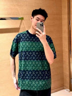 Louis Vuitton - Monogram Striped Jacquard Knit T-Shirt