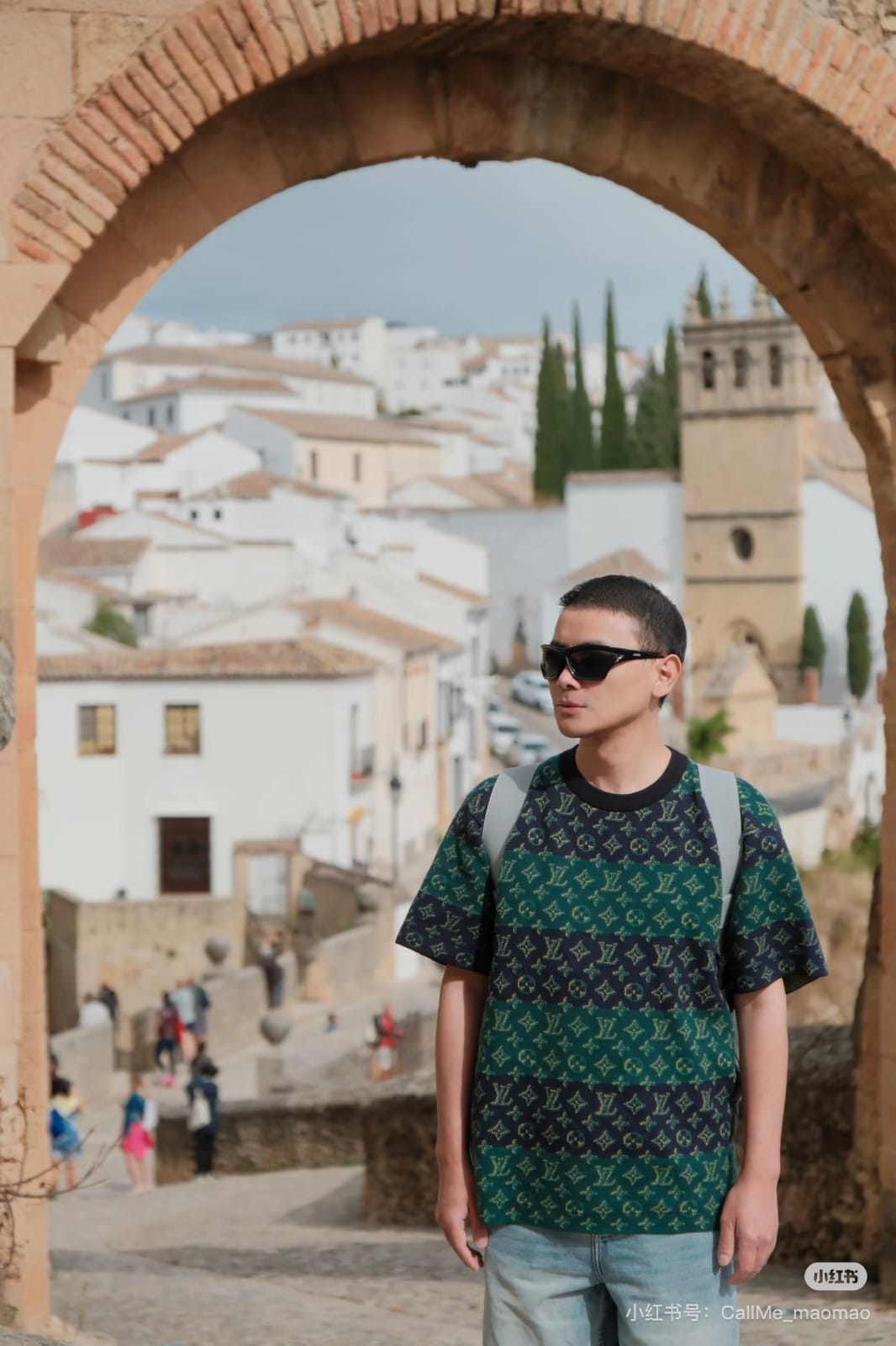 Louis Vuitton - Monogram Striped Jacquard Knit T-Shirt