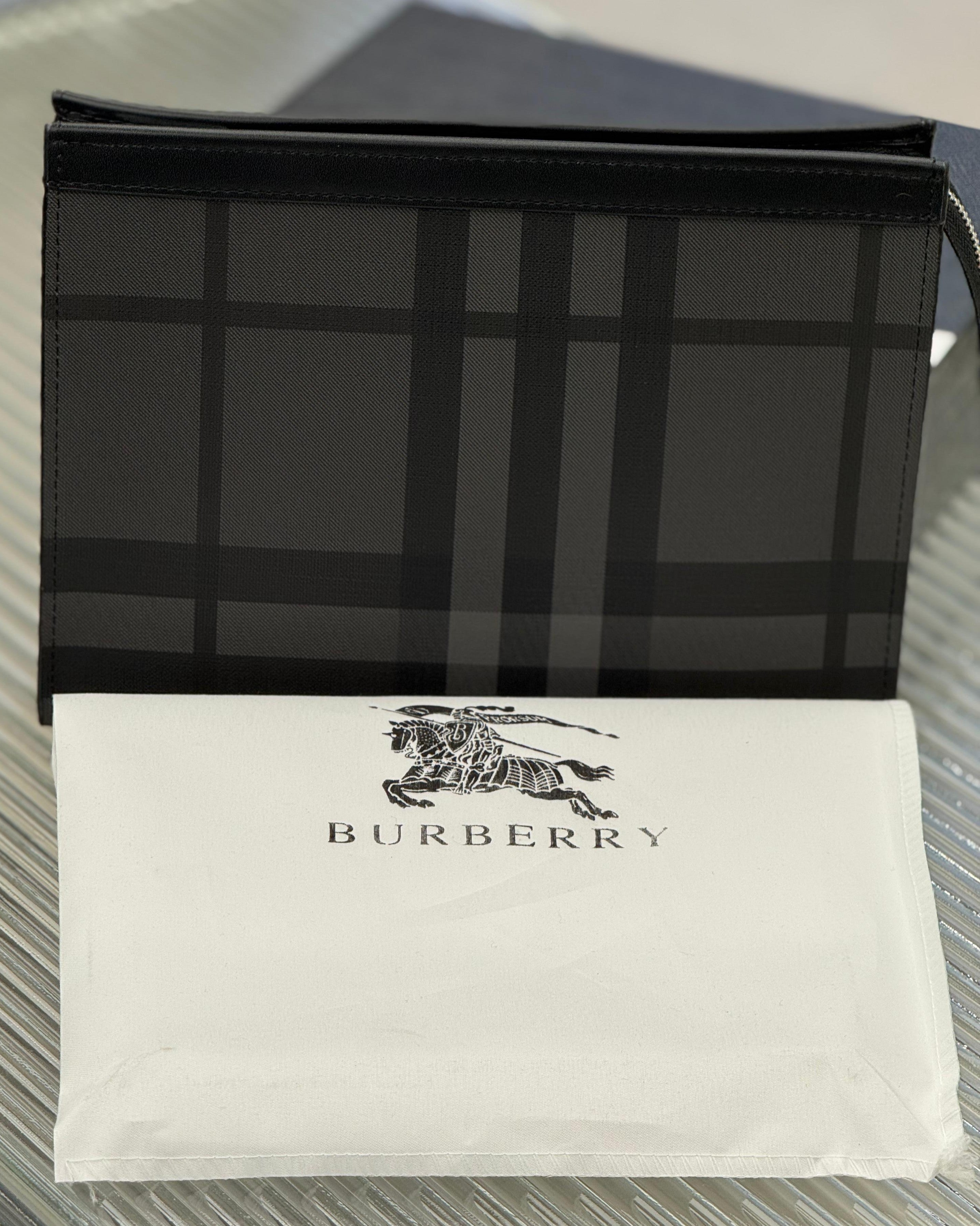 Burberry - Check and Leather Medium Handbag