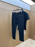 Hermes - Men’s Elite Knit Quarter-Zip Polo and Tailored Jogger Set – Deep Navy