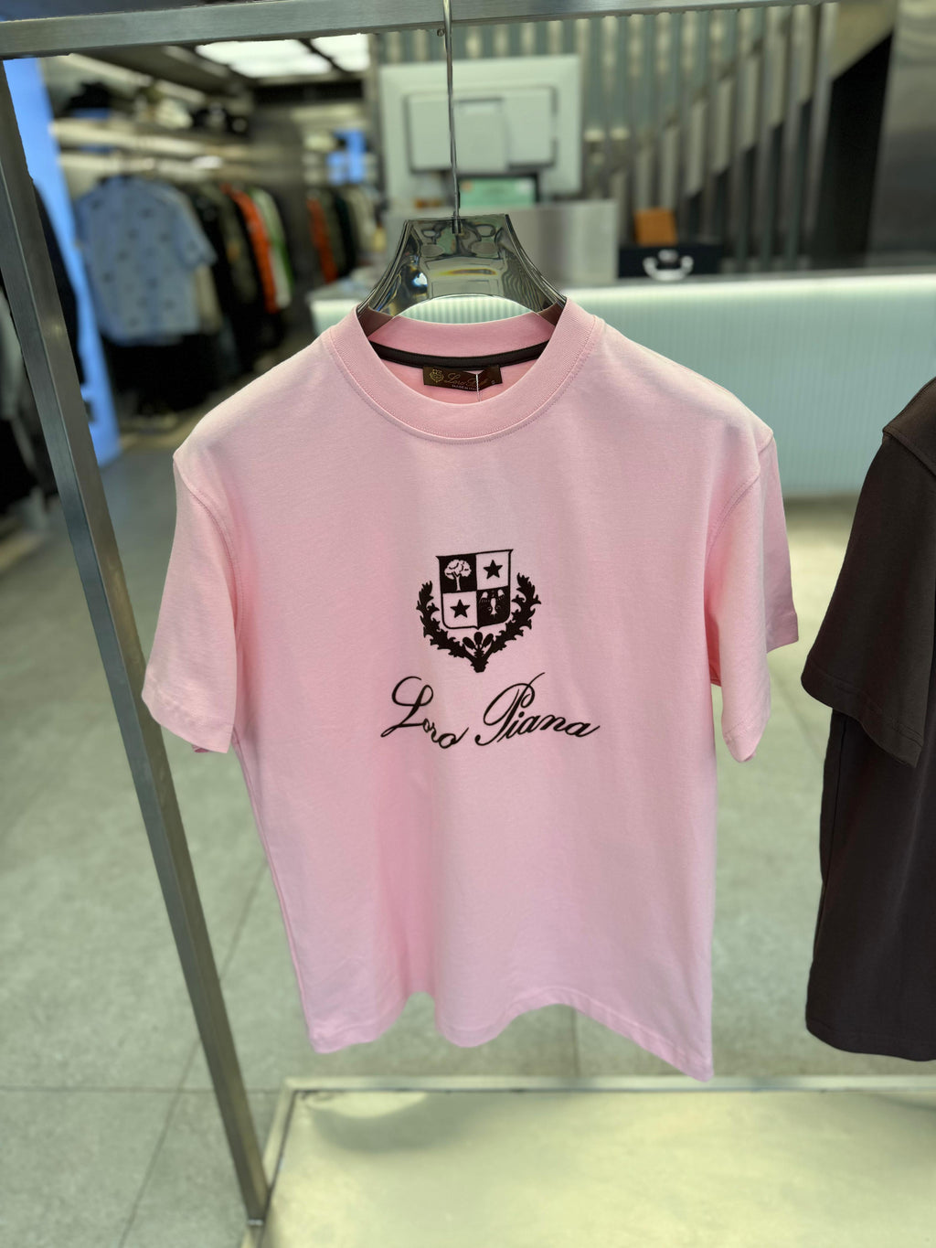 Loro Piana - Cotton T-Shirt with Crest Logo Embroidery