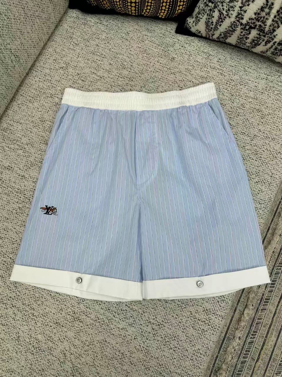 Louis Vuitton - Striped Short-Sleeve Shirt and Shorts Matching Set