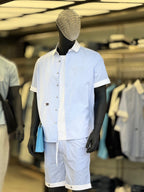 Louis Vuitton - Striped Short-Sleeve Shirt and Shorts Matching Set