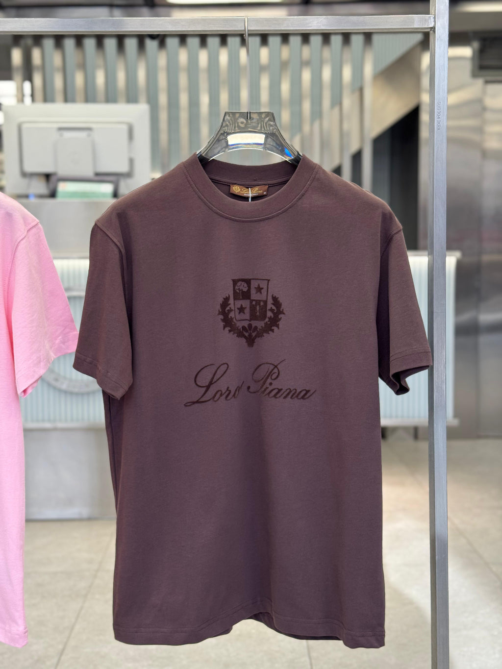 Loro Piana - Cotton T-Shirt with Crest Logo Embroidery
